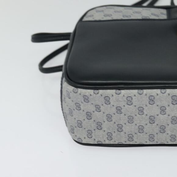 GUCCI Micro GG Supreme Shoulder Bag Pvc Navy Gold - Picture 10 of 16